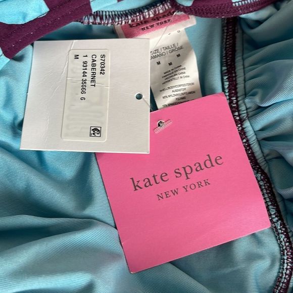 ☀️☀️☀️ Kate Spade Geranium Grove Belted Plunge Halter One Piece - Picture 9 of 9